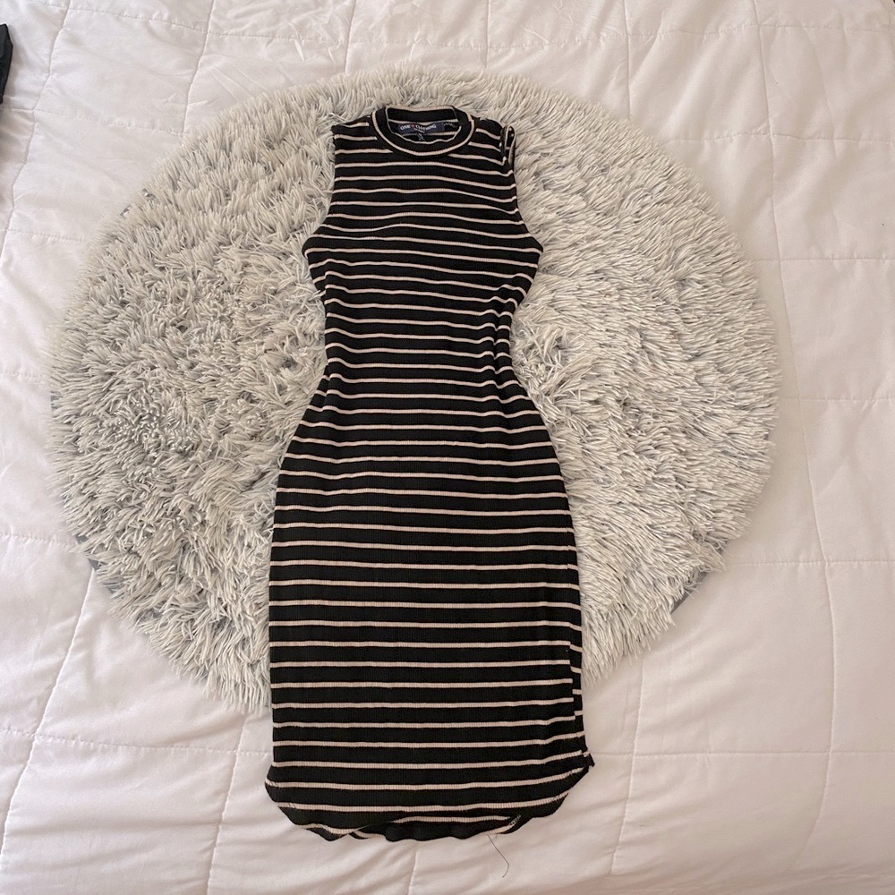 Forever 21 Striped Black Body Con Dress - Picture 2 of 4